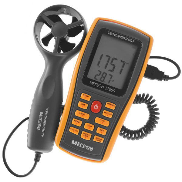 Термоанемометр с выносным датчиком МЕГЕОН 11005 купить по низкой цене | МАКСПРОФИТ